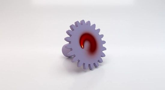 Rendering Simufact Welding Gearshaft SIM Temperature